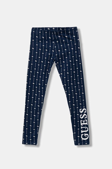 Guess legginsy dziecięce kolor granatowy wzorzyste J6RB07 J1314