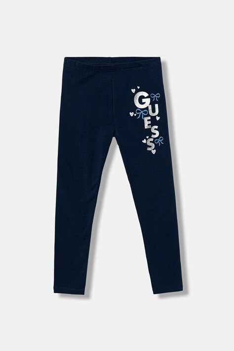 Guess legginsy dziecięce kolor granatowy z nadrukiem K6RB04 J1314