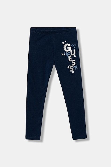 Guess legginsy dziecięce kolor granatowy z nadrukiem K6RB04 J1314