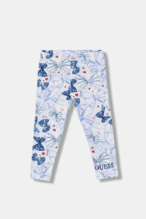 Guess legginsy dziecięce kolor niebieski wzorzyste K6RB07 J1314