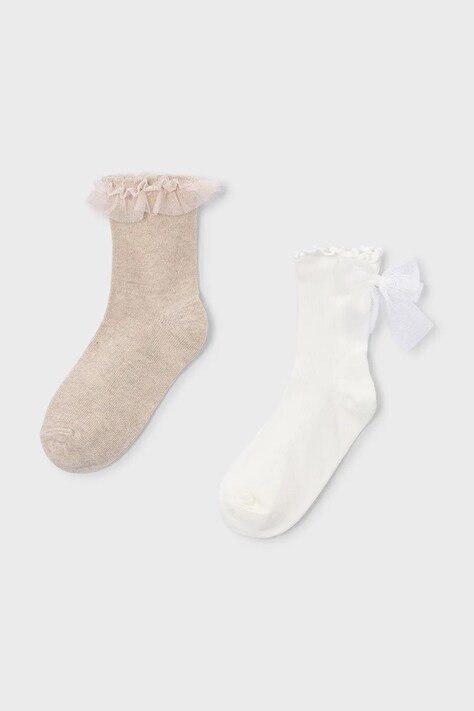 Mayoral skarpetki dziecięce 2-pack kolor beżowy 10184