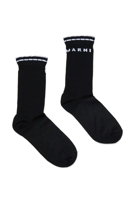 Marni skarpety dziecięce MZ38F SOCKS czarne M01766