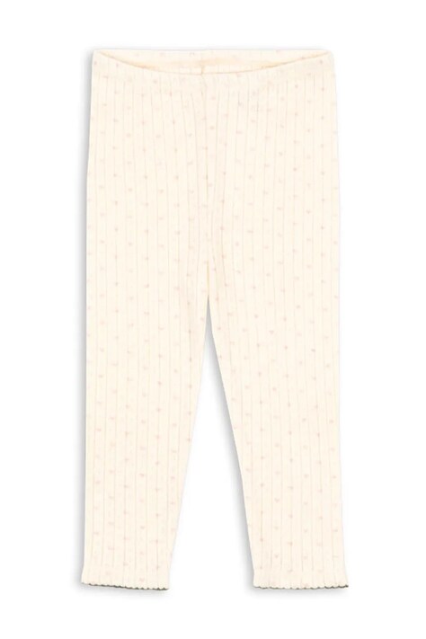 Konges Sløjd legginsy dziecięce MINNIE PANTS GOTS kolor beżowy gładkie KS105006
