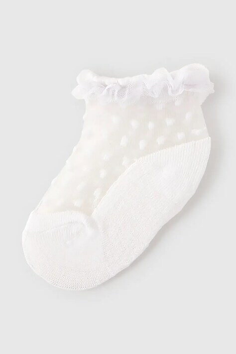 Mayoral Newborn skarpetki niemowlęce kolor biały 9056