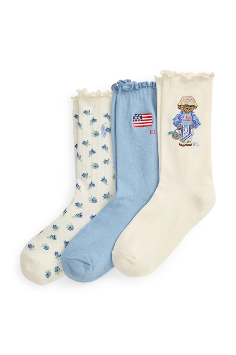 Polo Ralph Lauren Skarpety 3-pack niebieskie 448P11072001