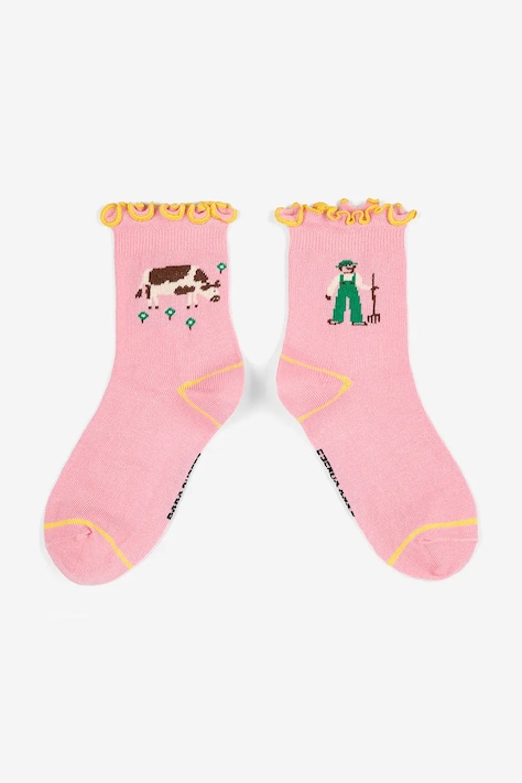 Παιδικές κάλτσες Bobo Choses Farm Adventure χρώμα: ροζ, B126AI007