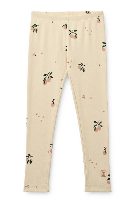 Детские леггинсы Liewood Marien Printed Rib Leggings цвет бежевый узор LW20672