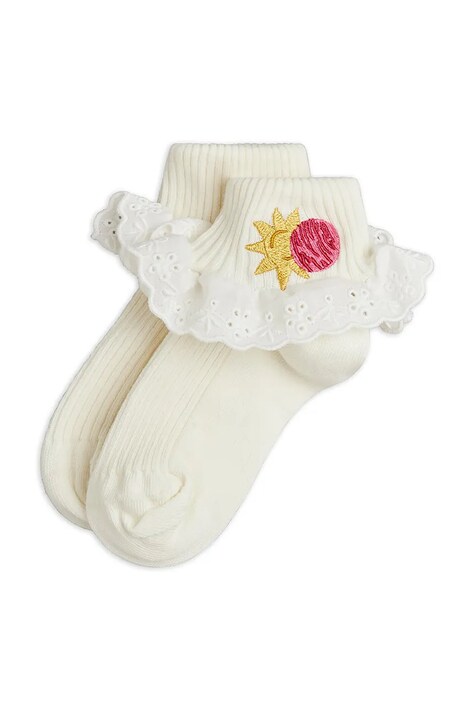 Mini Rodini skarpetki dziecięce Space kolor beżowy 26260116