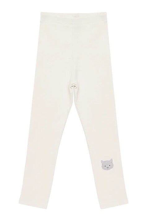 Donsje legginsy niemowlęce Soenie Leggings Cat kolor biały gładkie 4117201