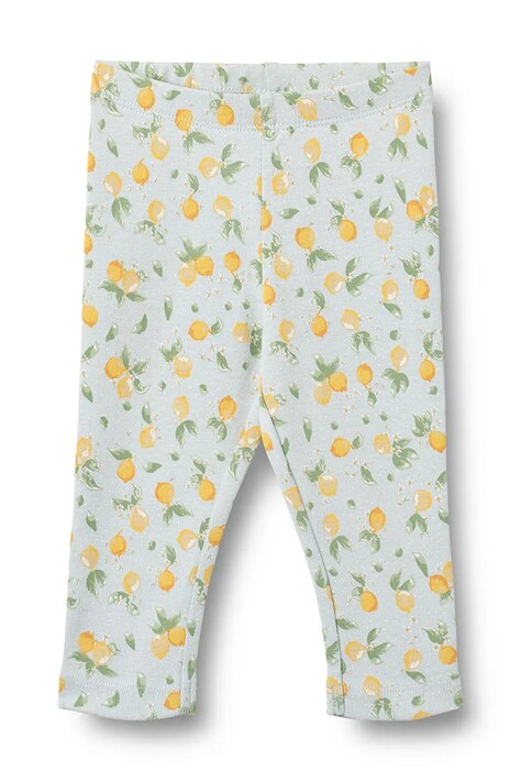 Wheat legginsy dziecięce bawełniane niebieskie regular waist 4853-129-GOTS