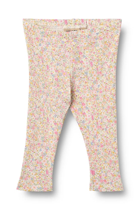 Wheat legginsy niemowlęce kolor różowy gładkie 4853-180-GOTS