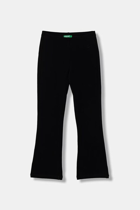 United Colors of Benetton Legíny detské bavlnené s elastanom čierne high waist 3MT1CF037