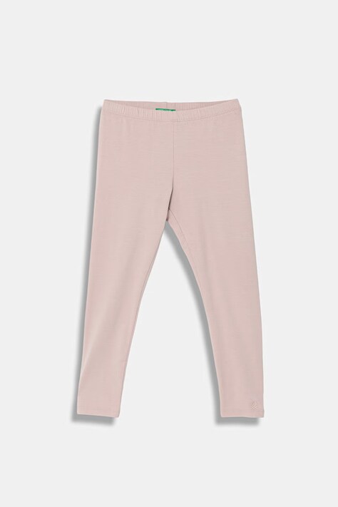 United Colors of Benetton Legginsy dziecięce bawełniane z elastanem różowe 3MT1GF01L