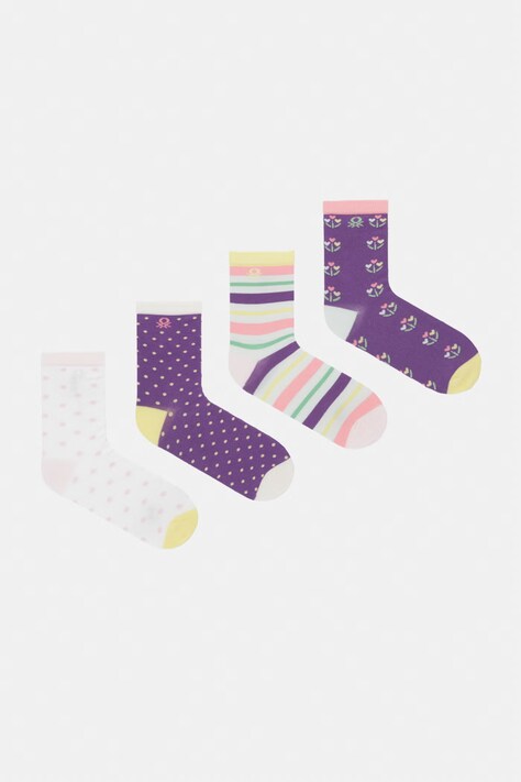 United Colors of Benetton παιδικές κάλτσες 4-pack μωβ 6AO3R7008