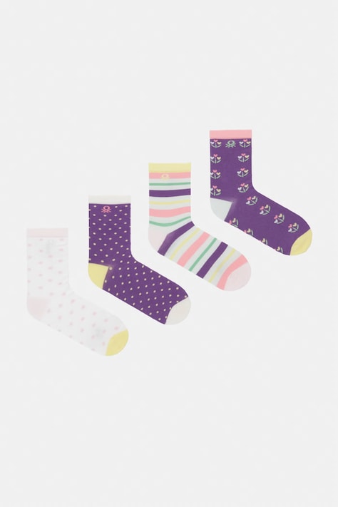 United Colors of Benetton čarape za djecu 4-pack ljubičaste 6AO3R7008
