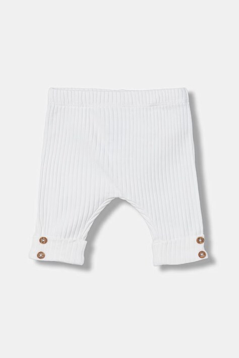 United Colors of Benetton legginsy niemowlęce bawełniane z elastanem beżowe 3F1EAF02L