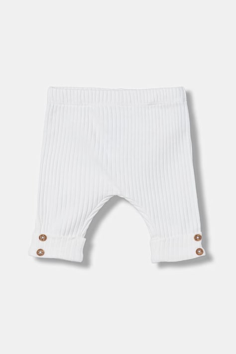 United Colors of Benetton legginsy niemowlęce bawełniane z elastanem beżowe 3F1EAF02L