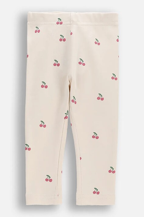 Coccodrillo colanți de bumbac pentru copii bej HELLO LITTLE GIRL NEWBORN