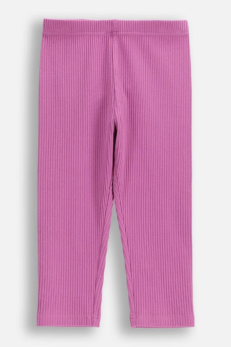 Coccodrillo legginsy dziecięce bawełniane fioletowe high waist QUIRKY SEA CIRCUS GIRL KIDS