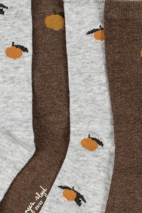 Konges Sløjd skarpetki dziecięce 2 PACK LEMON SOCKS 2-pack kolor szary KS104177