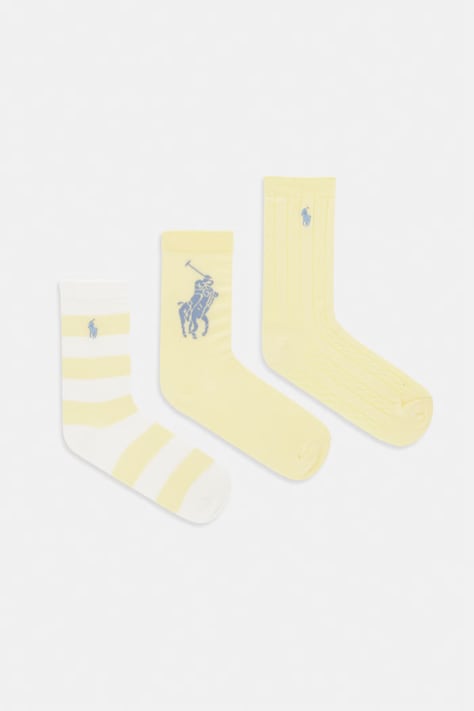 Polo Ralph Lauren gyerek zokni 3-as csomag sárga 448P11078002