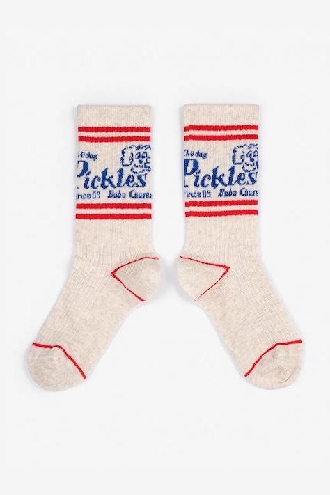 Детски чорапи Bobo Choses Pickles The Dog в бежово B126AI003