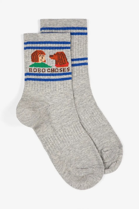 Детски чорапи Bobo Choses Friends in a Pickle в сиво B126AI009