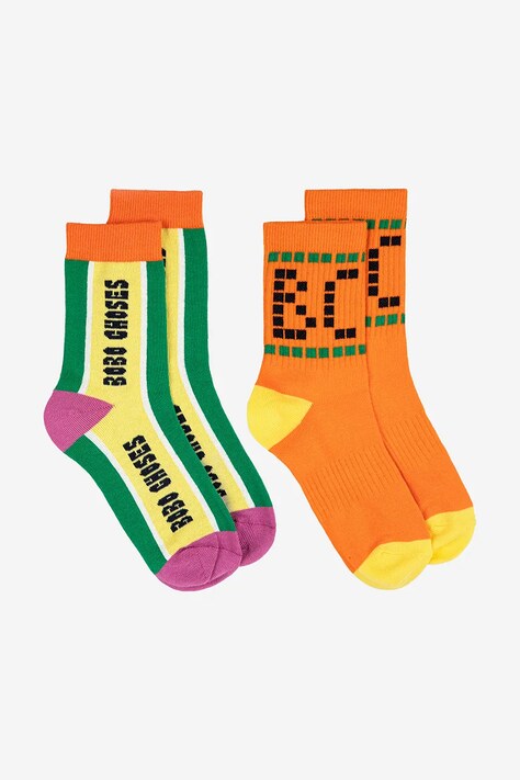 Bobo Choses șosete copii 2-pack culoarea portocaliu, B126AI012