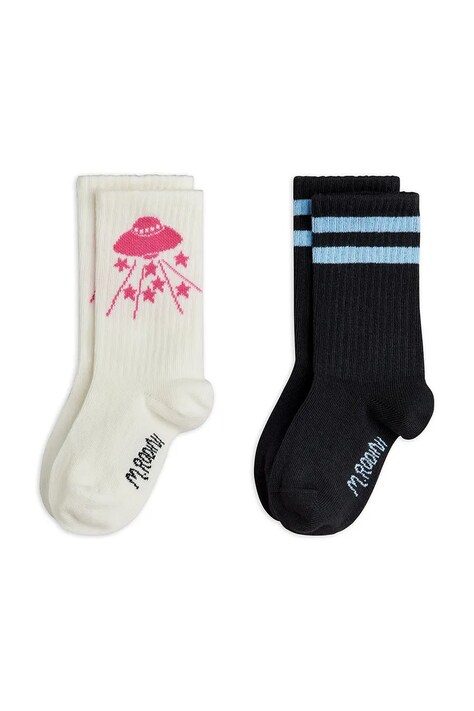 Mini Rodini skarpetki dziecięce Ufo 2-pack kolor czarny 26260111