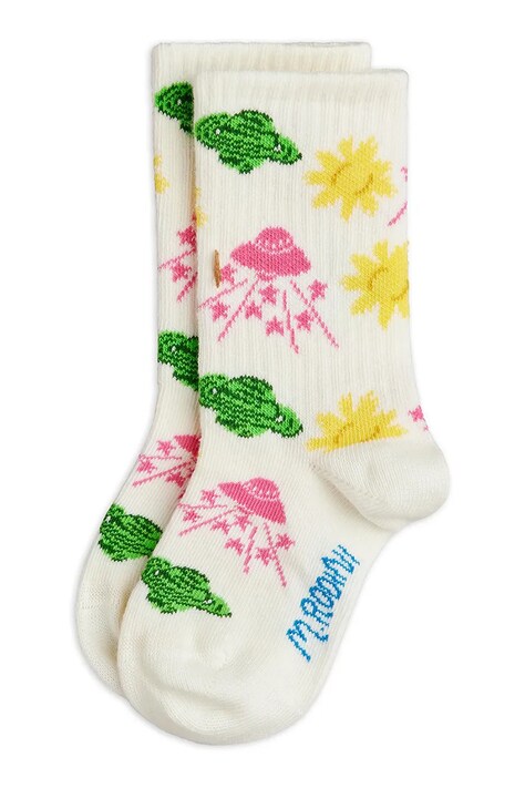 Mini Rodini skarpetki dziecięce Space kolor beżowy 26260112