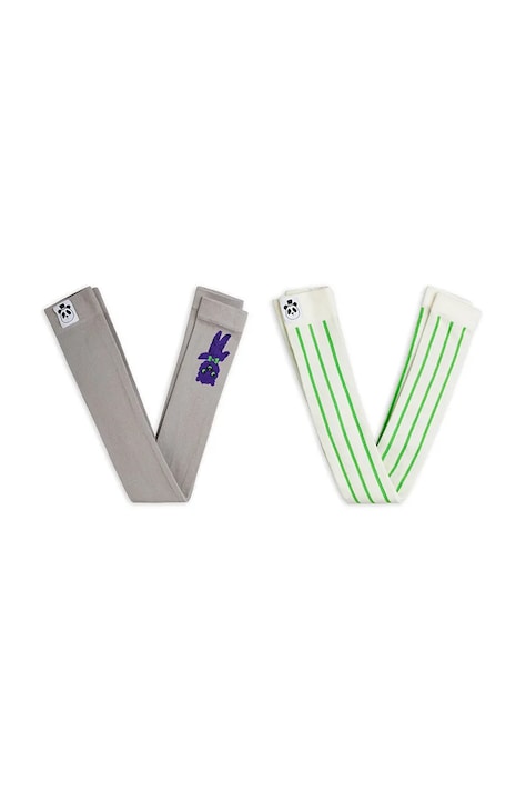 Mini Rodini legginsy dziecięce Alien 2-pack kolor szary wzorzyste 26260119