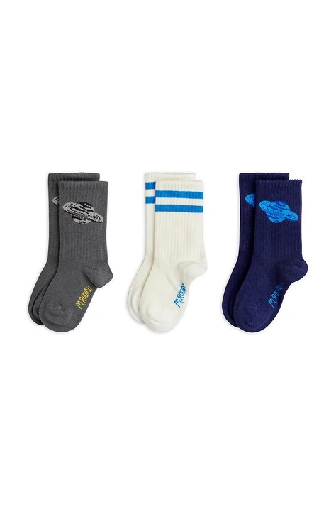 Mini Rodini skarpetki dziecięce Planet 3-pack kolor czarny 26260122