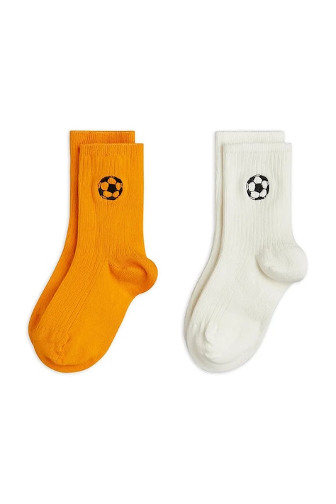 Mini Rodini skarpetki dziecięce Football 2-pack kolor biały 26260124