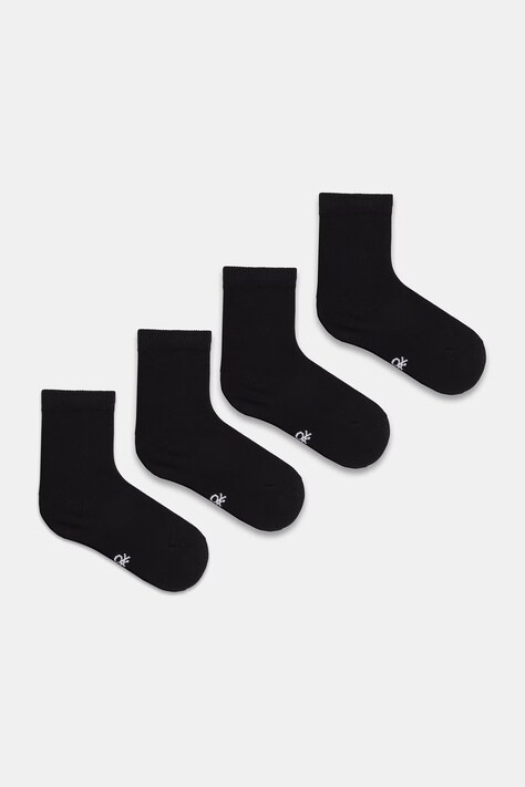 United Colors of Benetton čarape za djecu 4-pack crne 6GRDR7003