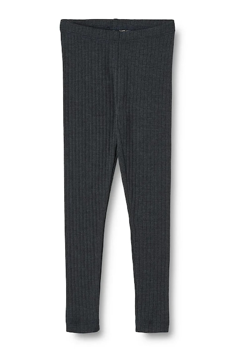 Wheat legginsy dziecięce z dodatkiem wełny kolor granatowy gładkie 0855k-781