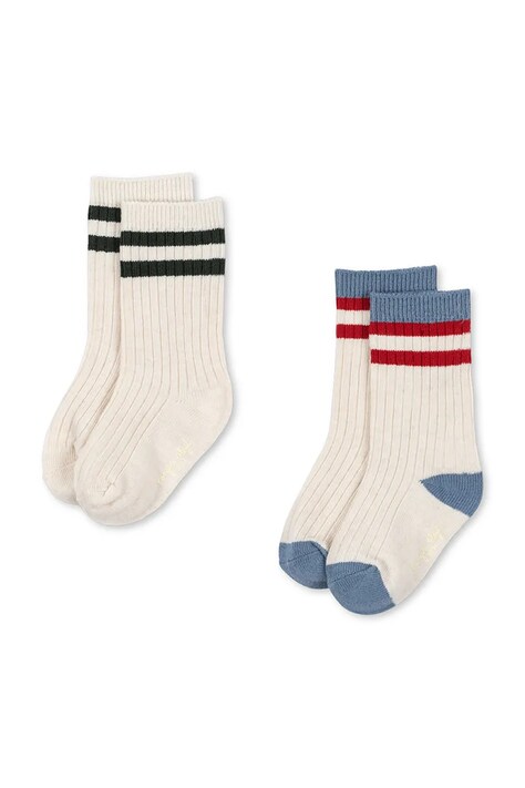 Konges Sløjd čarape za djecu 2-pack RIB SOCKS bež KS105228