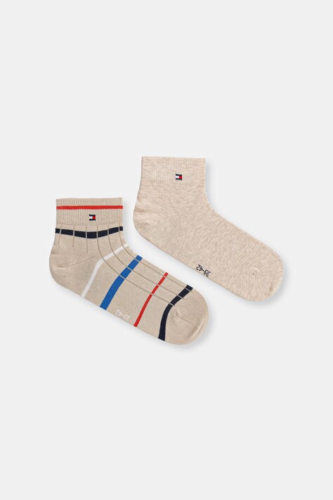 Tommy Hilfiger skarpetki 2-pack kolor beżowy 701238501