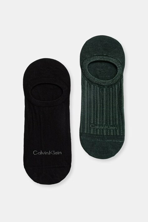 Calvin Klein skarpety stopki męskie 2-pack zielone 701237872
