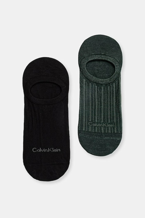 Calvin Klein skarpety stopki męskie 2-pack zielone 701237872