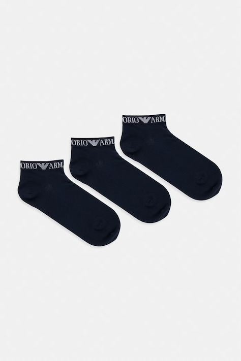 Ponožky Emporio Armani Underwear 3-pack tmavomodrá barva, EM000550 AF20083