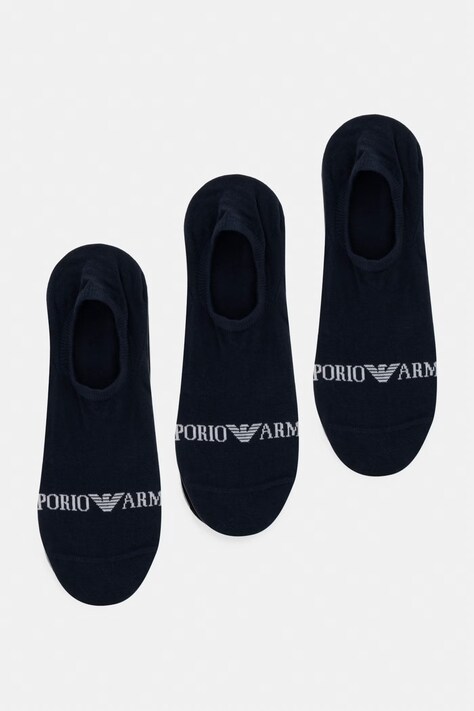 Ponožky Emporio Armani Underwear 3-pack tmavomodrá barva, EM000548 AF20083