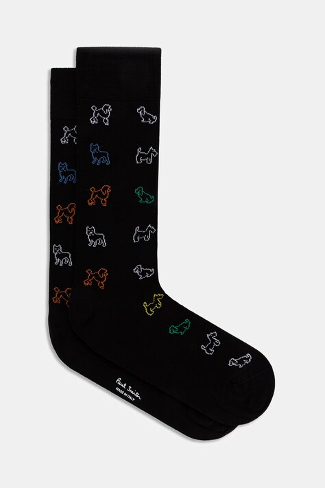 Paul Smith MARIO DOGS skarpety z bawełną męskie czarne M1A.800MO.U845