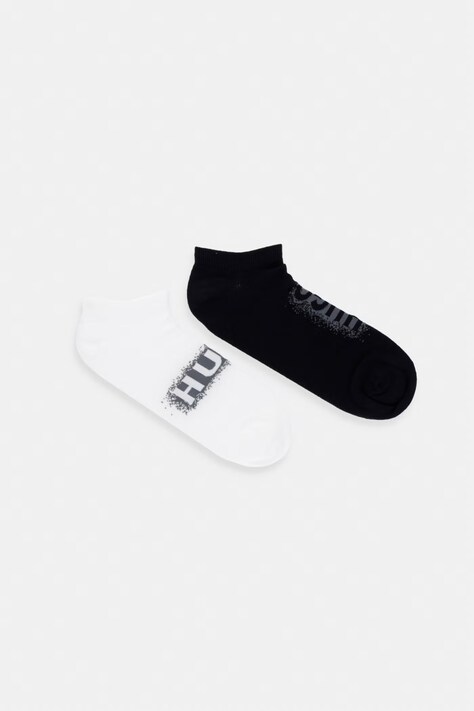 HUGO skarpety stopki męskie 2P AS SPRAY LOGO CC 2-pack czarne 50557147