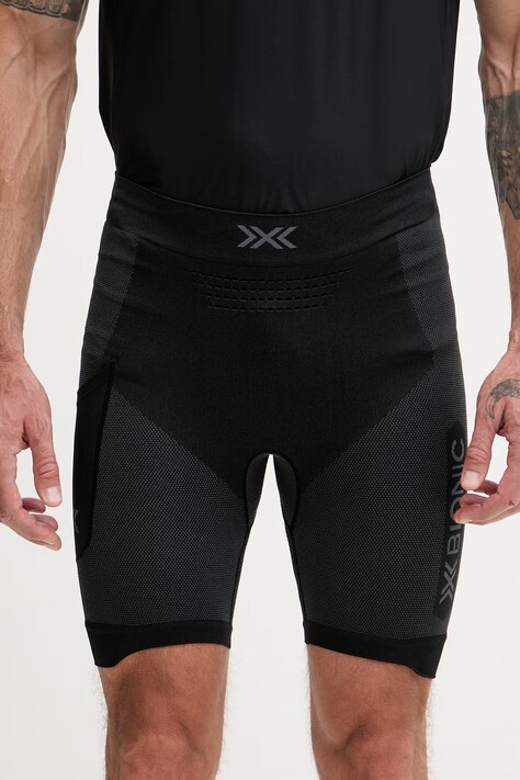 X-bionic szorty sportowe męskie XCEED czarne regular waist R5STS25M