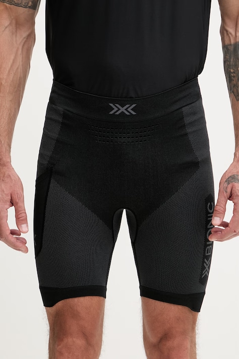 X-bionic szorty sportowe męskie XCEED czarne regular waist R5STS25M
