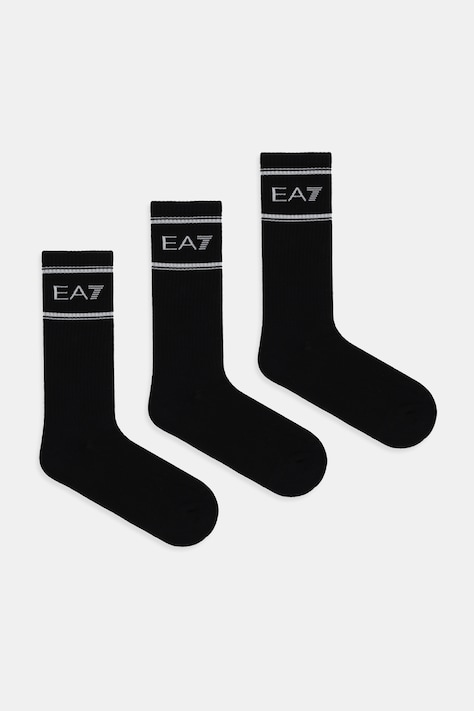EA7 Emporio Armani skarpetki 3-pack kolor czarny AF18572.7X000381