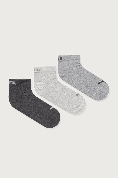 Puma skarpety z bawełną QUARTER PLAIN 3-pack szare 938589