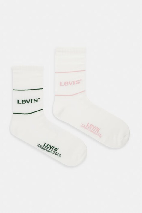 Levi's skarpety z bawełną 2-pack beżowe 37157-1313