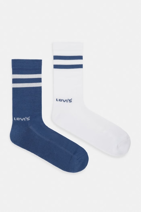 Levi's skarpety z bawełną 2-pack niebieskie 37157-1317