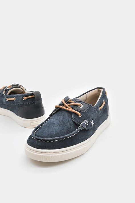 Dětské kožené mokasíny Mayoral tmavomodrá barva, 45752